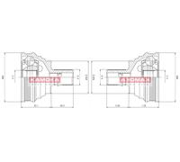 2x KAMOKA Kit Giunto Albero Motore Anteriore SX Destra per VW Golf V .