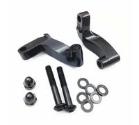 2x Kit adattatore di estensione di rilocazione specchio nero per Harley softai