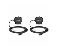 2X Kit Cablato OBD per Dash Cam, Kit Cablato USB Tipo C per Dash Cam con Cavo di Alimentazione OBD per Dashcam da 12-24 V A 5 V/3 A