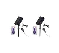 2X Kit con Batteria Solare, Pannello Luminoso al Litio con Telecomando per Lampada A Striscia LED 24V DIY