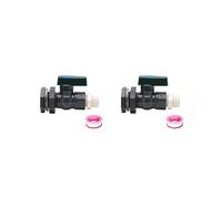 2X Kit Deviatore per Barile di Pioggia In PVC, Kit Rubinetto per Barile di Pioggia con Valvola per Barile di Pioggia da 3/4 Pollici con Adattatore per