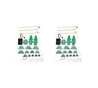 2X Kit DIY per Albero di Natale Stereo 3D LED Kit Circuito Flash LED Rosso/Verde/Giallo per L'Apprendimento Della Pratica di Saldatura Elettronica