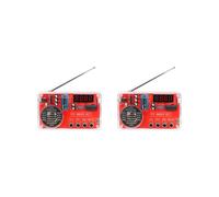 2X Kit DIY per Radio FM, Kit di Assemblaggio Elettronico, Kit di Pratica per La Saldatura, Ricevitore 50-108 MHz con Display LCD