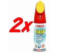 2x KIT FLASH MA-FRA PULISCI SEDILI PULITORE TESSUTI AUTO SCHIUMA SECCA RINNOVA