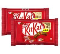 2X Kit Kat Mini Wafer Ricoperto di Cioccolato al Latte Kitkat, Confezione da 18 Snack Incartati Singolarmente 301g