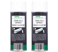 2x KOKA Spray Allo Zinco Alluminio Chiaro Ruggine Primer Protezione Corrosione