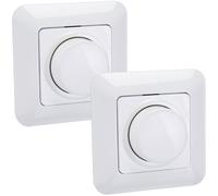2x Kopp Dimmer LED Con Cornice Interruttore Dimmer Girevole 8449.0201.2 Bianco