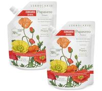 2x L' Erbolario - Bagnoschiuma Papavero Soave - EcoRicarica da 500 ml | 2 confezioni risparmio da 500 ml l'una | Confezione Risparmio ed Ecologica