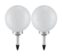 2x lampada a sfera a LED per esterni a luce solare set di 2 luci da giardino sfera da giardino luce a spina solare, 25x65cm, giardino balcone area esterna