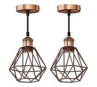 2x lampada a sospensione RETRA cavo tessile bronzo opaco 1x E27 max. 60W