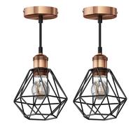 2x lampada a sospensione RETRA cavo tessile bronzo opaco 1x E27 max. 60W