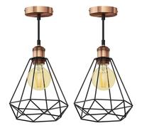 2x lampada a sospensione RETRA cavo tessile bronzo opaco 1x E27 max. 60W [EEK: E]