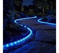2x Luce da esterno Luce per tubo da giardino Luce anti-schizzo blu L 600cm