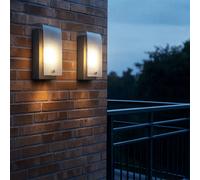 2x Lampada Applique per Esterni Haustürlampe Acciaio Zincato da Giardino Balcone