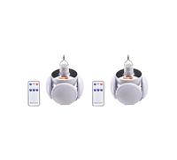 2X Lampada da Campeggio A Energia Solare, Ricaricabile Tramite USB, con Telecomando, Pieghevole, Lampada di Emergenza Portatile