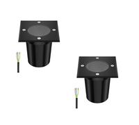 ledscom.de 2 pezzi Lampada da incasso a pavimento RELI per esterni, IP67, nero, angolare, 11 x 11cm, 1x GU10 max. 15W