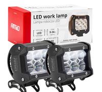 2x Lampada da lavoro a LED per auto da 18W per guida fuoristrada SUV ATV
