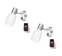 2x lampada da lettura/apparecchio da parete interruttore LUPI acciaio inox opaco [EEK: E]