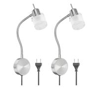2x lampada da lettura/apparecchio da parete MIRAS a collo d'oca con interruttore