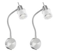 2x lampada da lettura/apparecchio da parete MIRAS a collo d'oca con interruttore [EEK: E]