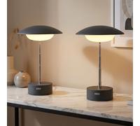 2x Lampada Da Tavolo LED Globo TOMO Touch Dimmer Regolabile Akku H26cm USB