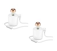 2x lampada da tavolo TIPO switch porcellana bianca 1x E27 max. 300W [EEK: E]