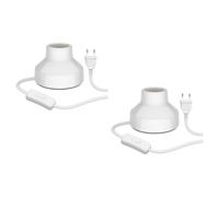 2x lampada da tavolo TIX switch porcellana bianca 1x E27 max. 300W