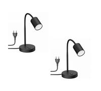 2x lampada da tavolo WAIKA a collo d'oca nero 1x GU10 max. 60W