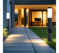 2x Lampada per Esterni Luce con Piedistallo Piantana Movimento 2xSteckdose [EEK: Non valutato]