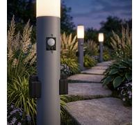 2x Lampada per Esterni Luce con Piedistallo Piantana Movimento Presa da Giardino [EEK: Non valutato]