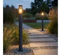 2x Lampada Piantana LED Esterno Giardino IP44 Antracite Acciaio H 110 cm [EEK: E]