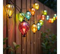 2x Catena Luci LED Esterni Lampada Solare Palloncini Colorato Giardino L 380 CM [EEK: Non valutato]