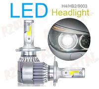 2x LAMPADE LED H4 H5 R2 6000K + ADATTATORE AUTO EPOCA FIAT 500 126 PANDA SCOOTER