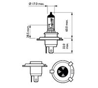 2x Lampadina H4 12342XVPS2 PHILIPS per BMW ALFA ROMEO FORD MERCEDES-BENZ OPEL VW