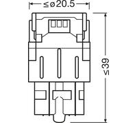 OSRAM LEDriving SL, W21/5W, Rossa, Double Blister (2 lamps), LED Retrofit, offroad use only