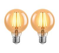 2x lampadina LED E27 G95 bianco extra caldo (2500 K) 7,3 W 818lm Dimmer a 3 fasi [EEK: E]