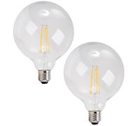 2X Lampadina LED Globe G120 Filamento Dimmabile E27 8W = 75W Luce Calda