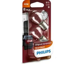 2x Lampadina P21W 13498B2 PHILIPS per MERCEDES-BENZ MAN IVECO VOLVO DAF SCANIA