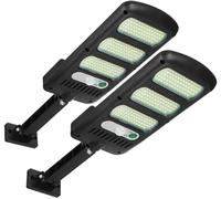 2x LAMPIONE STRADALE FARETTO CON PANNELLO SOLARE 213 LED SMD CREPUSCOLARE JY-213