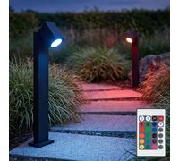 2x Lampioni da Esterno LED Con Telecomando RGB Dimmerabile Orientabili