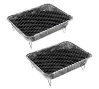 2X Landmann Griglia Usa E Getta In Alluminio Per Camping E Picnic BBQ
