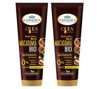 2x L'Angelica Olea Naturae Body Lotion Crema Corpo Nutriente Olio di Macadamia Bio - 2 Flaconi da 250ml ciascuno