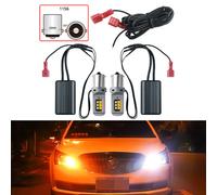 2X LED 1156 ba15s p21w Led Indicatori di direzione lampadine canbus 7440 W21W T20 bau15s py21w Auto Luce di marcia diurna 12V Giallo Bianco