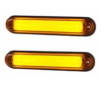 2x LED 12/24V Ambra Tubo Laterale Lungo Luci di Ingombro per Renault Ford Iveco