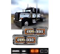 2X LED Alogena Luce Indicate Frontale / Lampada Fari Alti-Bassi Per WESTERN STAR