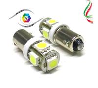 2x led auto BULB BA9S T4W 5005 5 SMD 5050 12v luce posizione abitacolo