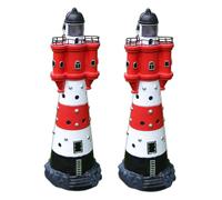 2x LED Decorazione Faro 50 CM Illuminazione Giardino Solare Faro Rosso Bianco