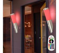 2x LED Esterno da Parete Lampada Spot Luce RGB Telecomando Movimento Giardino [EEK: F]