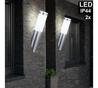 2x LED Esterno Parete Luci Acciaio Inox Hof Fiaccola Faretto Balcone Giardino [EEK: F]