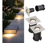 2x Globo LED Faretto Da Incasso A Pavimento Impermeabile IP67 Acciaio 230V